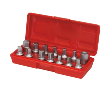 Embout de vidange 3/8" - coffret de 14 pcs