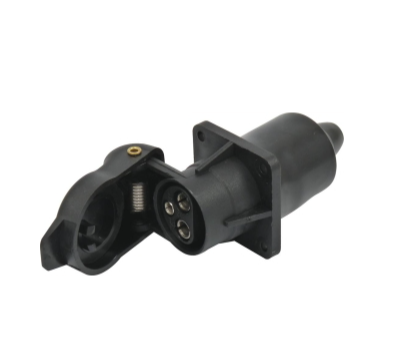 Prise 3 plots femelle plastique 4 points de fixation