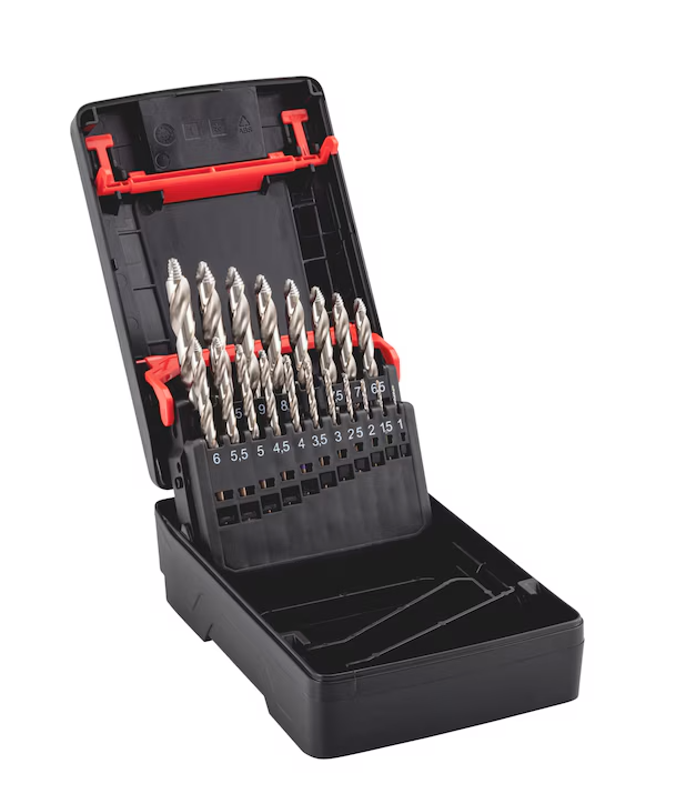Coffret de forets métal HSCo DIN 338 SMART STEP - 19 pcs