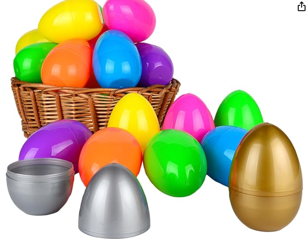 LOT DE 35 OEUFS DE PAQUES EN PLAS