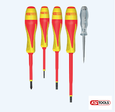 JEU DE 5 TOURNEVIS ELECTRICIEN ISO