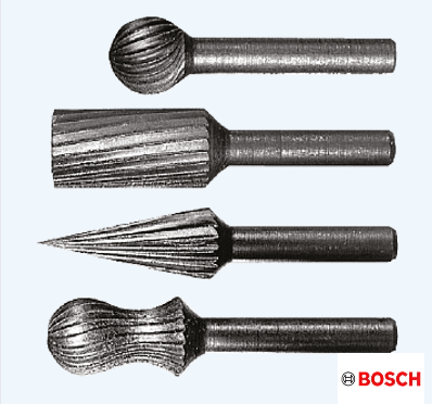 JEU DE 4 FRAISES LIMES ROTATIVES F