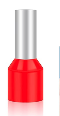 EMBOUT DIN 46228 CU ROUGE 10 x 12 x