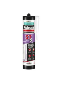 Mastic silicone ST 5 pour sanitaire et carrelage - gris clair - cartouche de 300 ml