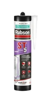 Mastic silicone ST 5 pour sanitaire et carrelage - blanc - cartouche de 300 ml