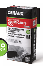 Mortier colle Cermigres Eco blanc sac de 25 kg 20314101